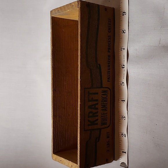 Vintage Kraft Wood Cheese Box Storage & Organization Vintage Early